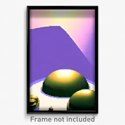 Pixel Art Poster - Simple Dome (8 Bit Psychedelic Trippy Weird Video Game Print)