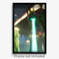 Pixel Art Poster - Drab Esplande (8 Bit Psychedelic Trippy Video Game Print)