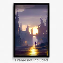 Pixel Art Poster - Dreary Kingdom (8 Bit Psychedelic Trippy Video Game Print)