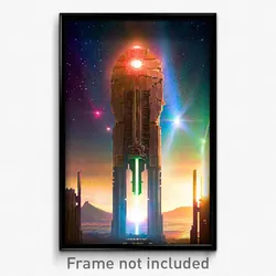 Pixel Art Poster - Beloved Empire (8 Bit Psychedelic Trippy Video Game Print)