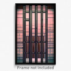 Pixel Art Poster - Rectangular Stockade (8 Bit Psychedelic Video Game Print)