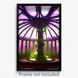 Pixel Art Poster - Grandiose Terrarium (8 Bit Psychedelic Video Game Print)