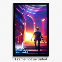 Pixel Art Poster - Dizzying Academy (8 Bit Psychedelic Trippy Video Game Print)