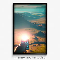 Pixel Art Poster - Remote Land (8 Bit Psychedelic Trippy Weird Video Game Print)