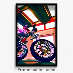 Pixel Art Poster - Wild Wheels (8 Bit Psychedelic Trippy Weird Video Game Print)
