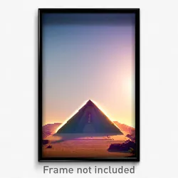 Pixel Art Poster - Imperfect Pyramid (8 Bit Psychedelic Trippy Video Game Print)