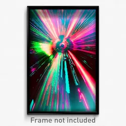 Pixel Art Poster - Glitchy Vinyl (8 Bit Psychedelic Trippy Video Game Print)
