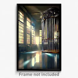 Pixel Art Poster - Metallic Rectory (8 Bit Psychedelic Trippy Video Game Print)