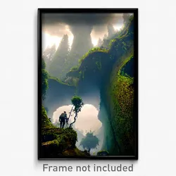 Pixel Art Poster - Underground Cloud Forest (8 Bit Psychedelic Video Game Print)
