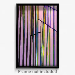 Pixel Art Poster - Wire Frame Glitchy Eaves (8 Bit Psychedelic Video Game Print)