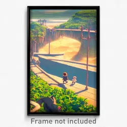 Pixel Art Poster - Adorable Isthmus (8 Bit Psychedelic Trippy Video Game Print)