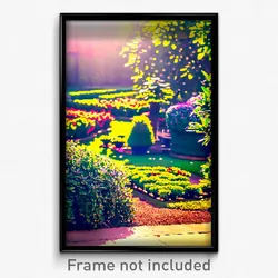 Pixel Art Poster - Made Up Garden (8 Bit Psychedelic Trippy Video Game Print)
