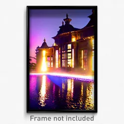 Pixel Art Poster - Shiny Estate (8 Bit Psychedelic Trippy Video Game Print)