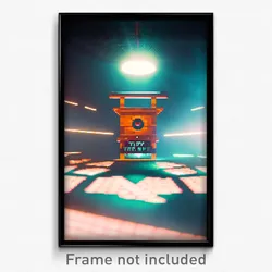Pixel Art Poster - Tidy Mine (8 Bit Psychedelic Trippy Weird Video Game Print)