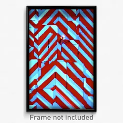 Pixel Art Poster - Zigzag Downs (8 Bit Psychedelic Trippy Video Game Print)