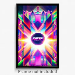 Pixel Art Poster - Kaleidoscopic University (8 Bit Psychedelic Video Game Print)