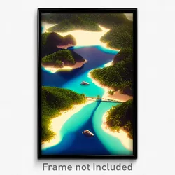Pixel Art Poster - Worldly Cay (8 Bit Psychedelic Trippy Weird Video Game Print)