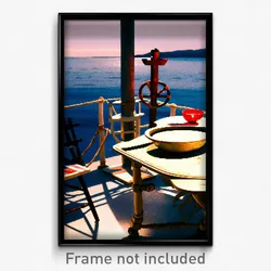 Pixel Art Poster - Nautical Table (8 Bit Psychedelic Trippy Video Game Print)