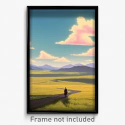 Pixel Art Poster - Immaculate Plains (8 Bit Psychedelic Trippy Video Game Print)