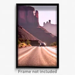 Pixel Art Poster - Wide Mesa (8 Bit Psychedelic Trippy Weird Video Game Print)