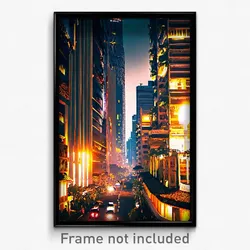 Pixel Art Poster - Thick Thai City (8 Bit Psychedelic Trippy Video Game Print)