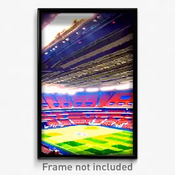 Pixel Art Poster - Adventurous Stadium (8 Bit Psychedelic Video Game Print)