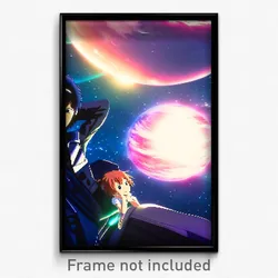 Pixel Art Poster - Anime Like Outer Space (8 Bit Psychedelic Video Game Print)