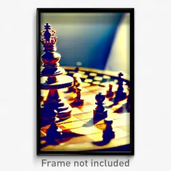 Pixel Art Poster - Complicated Chess Piece (8 Bit Psychedelic Video Game Print)