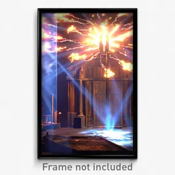 Pixel Art Poster - Dramatic Forgeworks (8 Bit Psychedelic Video Game Print)