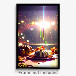 Pixel Art Poster - Fluid Thanksgiving (8 Bit Psychedelic Video Game Print)