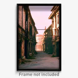 Pixel Art Poster - Aged Thoroughfare (8 Bit Psychedelic Trippy Video Game Print)