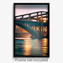 Pixel Art Poster - Neat Bridge (8 Bit Psychedelic Trippy Weird Video Game Print)