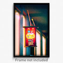 Pixel Art Poster - Silly Bar (8 Bit Psychedelic Trippy Weird Video Game Print)