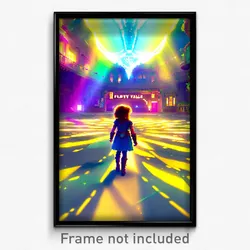 Pixel Art Poster - Flashy Vale (8 Bit Psychedelic Trippy Weird Video Game Print)
