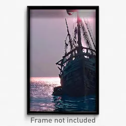 Pixel Art Poster - Graceful Shipwreck (8 Bit Psychedelic Video Game Print)