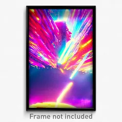 Pixel Art Poster - Vibrant Expanse (8 Bit Psychedelic Trippy Video Game Print)
