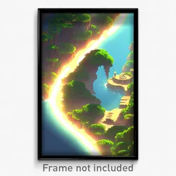 Pixel Art Poster - Detailed Isthmus (8 Bit Psychedelic Trippy Video Game Print)