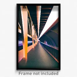 Pixel Art Poster - Underground Bridge (8 Bit Psychedelic Video Game Print)
