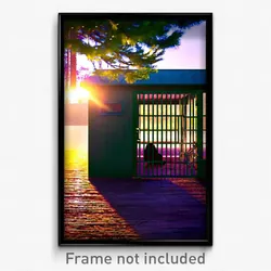 Pixel Art Poster - Evergreen Kennel (8 Bit Psychedelic Trippy Video Game Print)