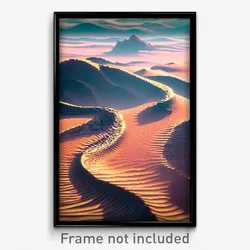 Pixel Art Poster - Wavy Wasteland (8 Bit Psychedelic Trippy Video Game Print)