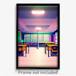 Pixel Art Poster - Esteemed Classroom (8 Bit Psychedelic Video Game Print)