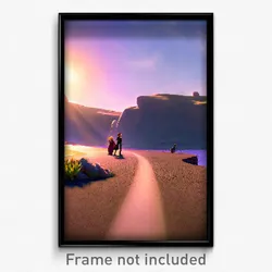 Pixel Art Poster - Silly Promontory (8 Bit Psychedelic Trippy Video Game Print)