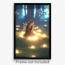 Pixel Art Poster - Tattered Fairy Ring (8 Bit Psychedelic Video Game Print)