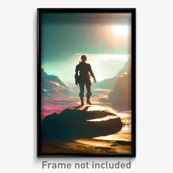 Pixel Art Poster - Meager Ego Exploration (8 Bit Psychedelic Video Game Print)