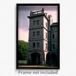 Pixel Art Poster - Gray Rectory (8 Bit Psychedelic Trippy Video Game Print)