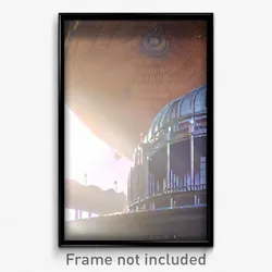 Pixel Art Poster - Giant Dome (8 Bit Psychedelic Trippy Weird Video Game Print)