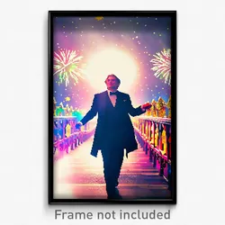 Pixel Art Poster - Mellow New Year Day (8 Bit Psychedelic Video Game Print)