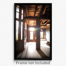 Pixel Art Poster - Abandoned Retreat (8 Bit Psychedelic Trippy Video Game Print)