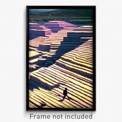 Pixel Art Poster - Striped Quarry (8 Bit Psychedelic Trippy Video Game Print)