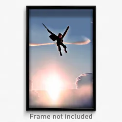 Pixel Art Poster - Flying Respite (8 Bit Psychedelic Trippy Video Game Print)